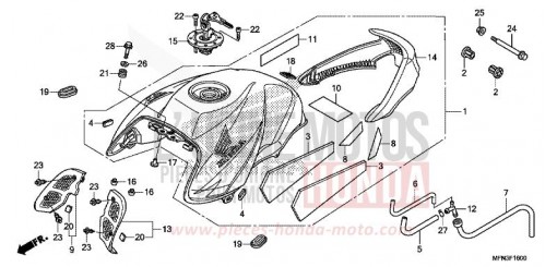 RESERVOIR A CARBURANT CB1000RAD de 2013